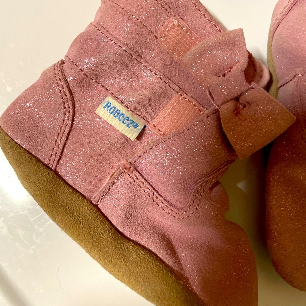 Robeez pink glitter boots, Excellent condition